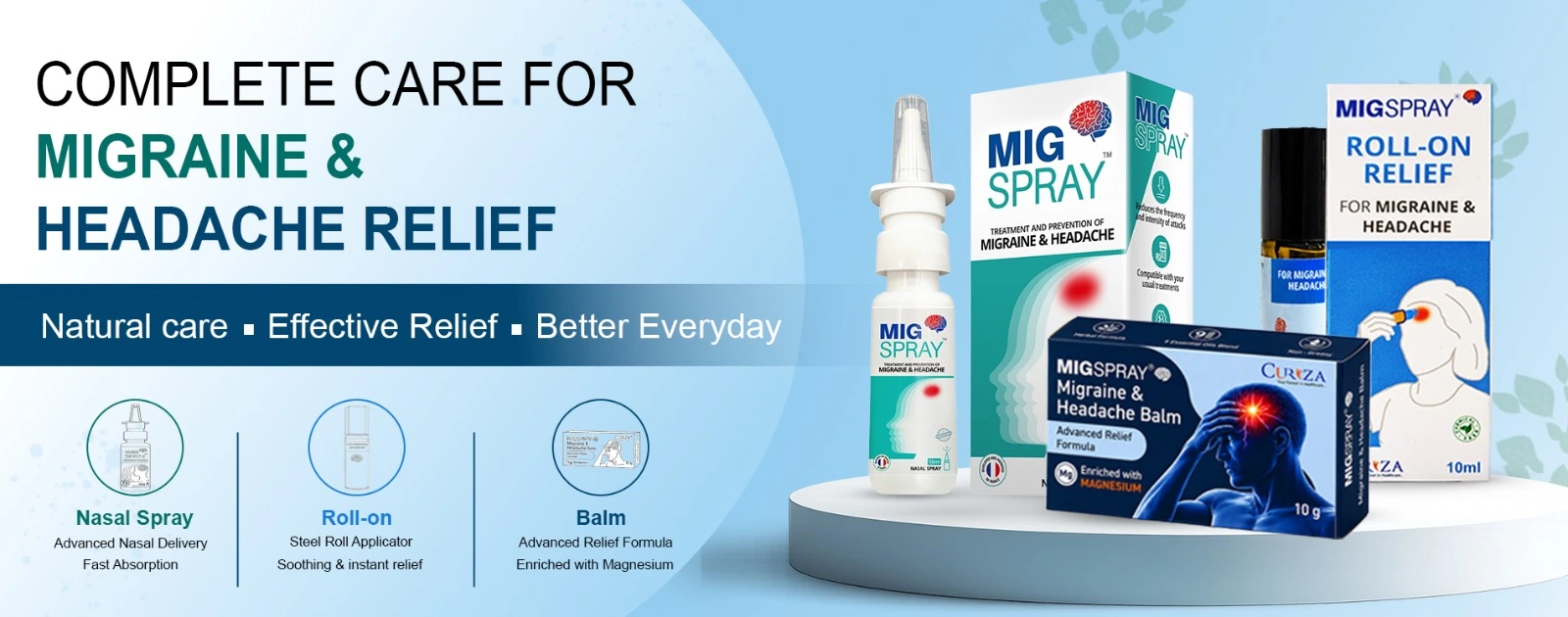 migspray roll on and balm comboo