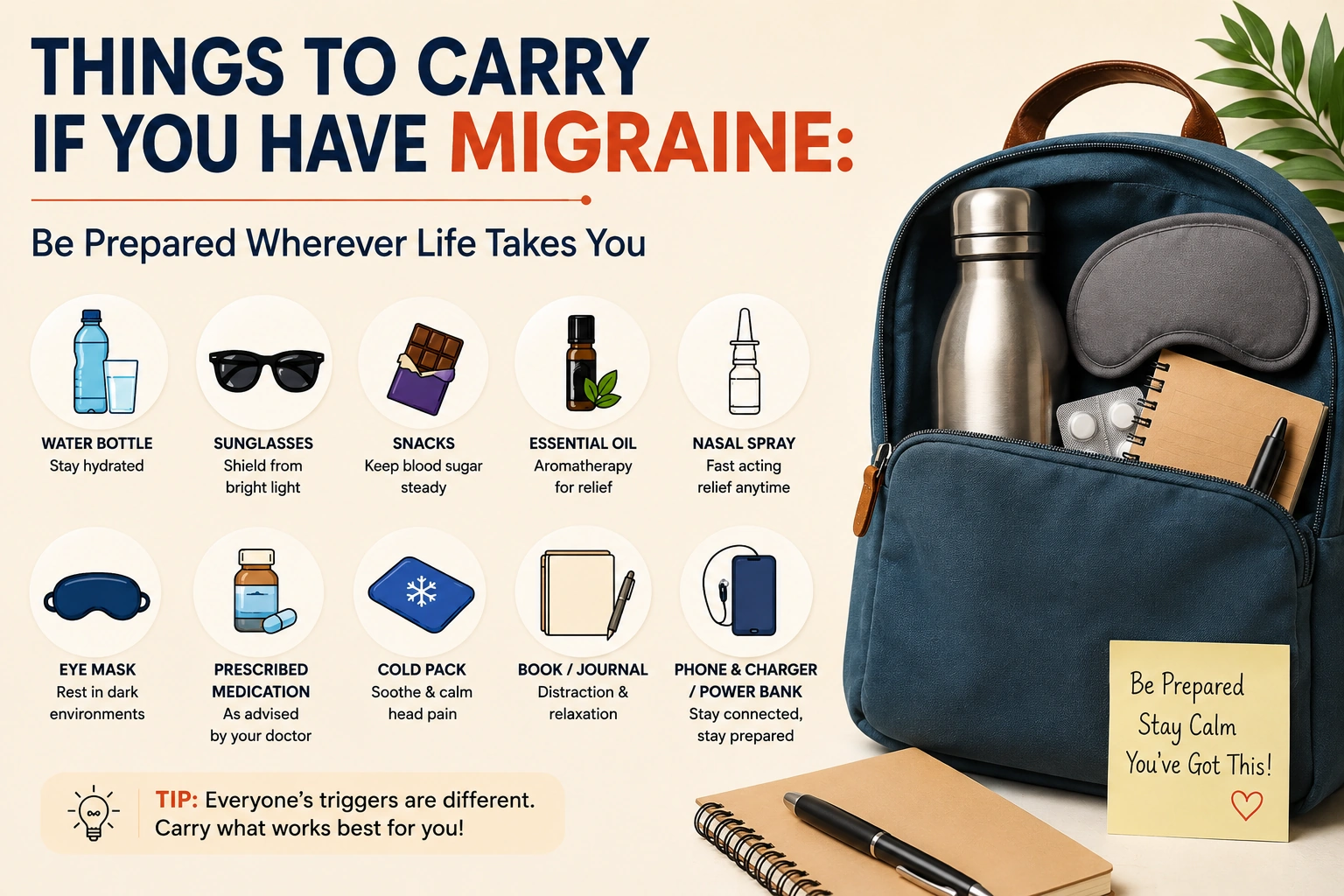 Things to Carry If You Have Migraine: Be Prepared Wherever Life Takes You