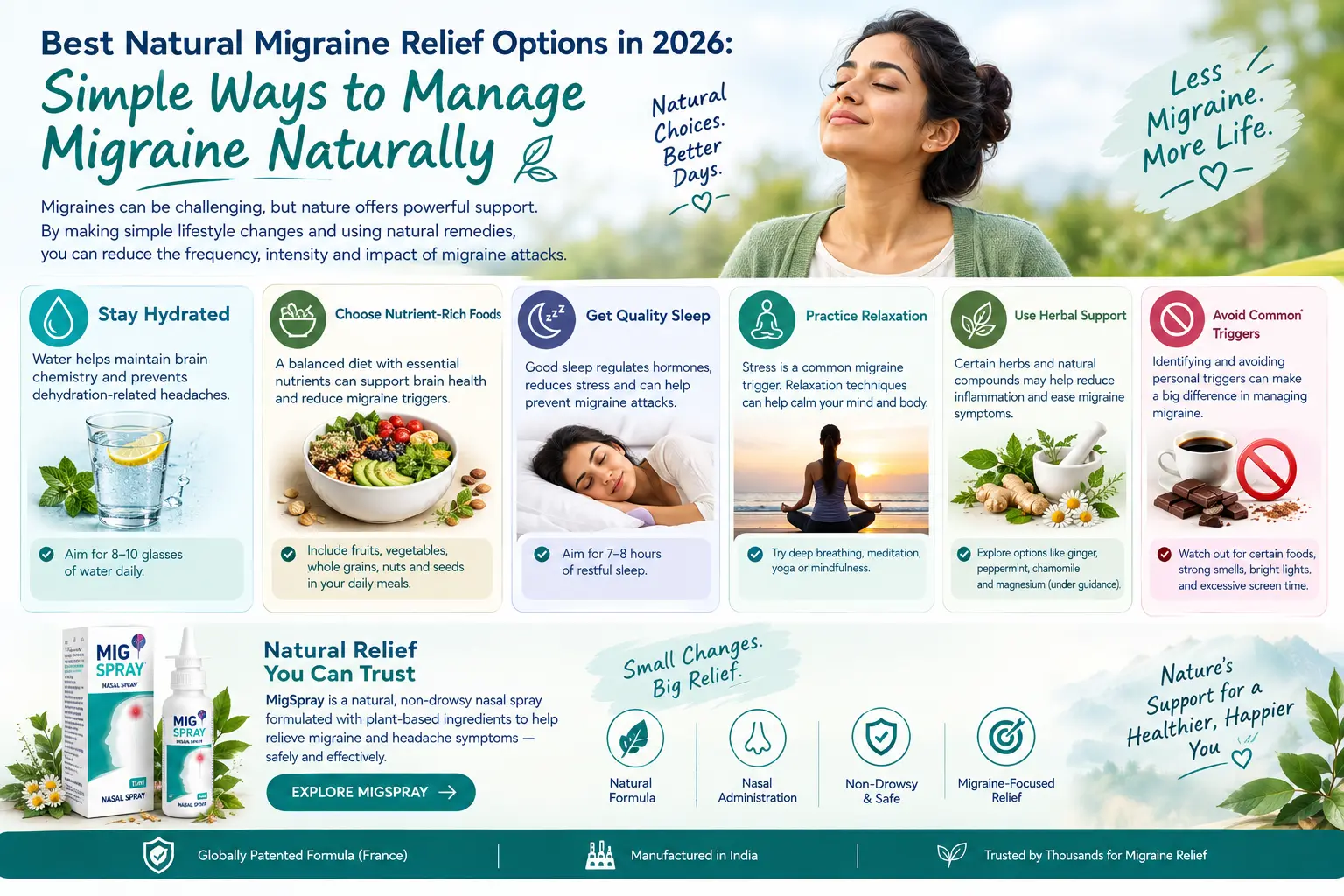 Best Natural Migraine Relief Options in 2026 Simple Ways to Manage Migraine Naturally