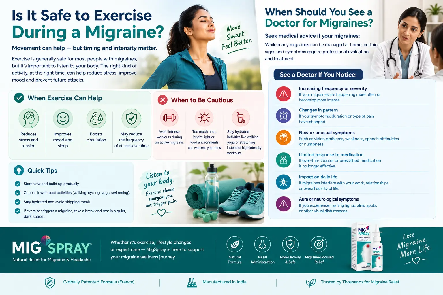 Is It Safe to Exercise During a Migraine When Should You See a Doctor for Migraines
