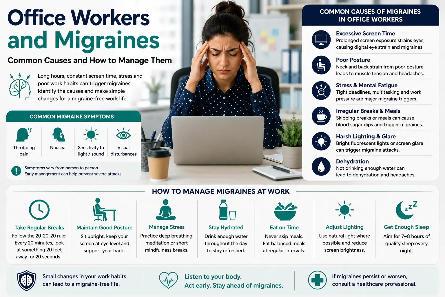 Office Workers and Migraines Common Causes and How to Manage Them