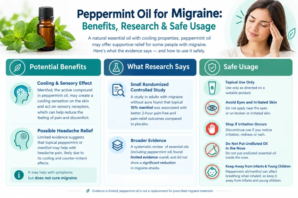 Peppermint Oil for Migraine Benefits, Research & Safe Usage