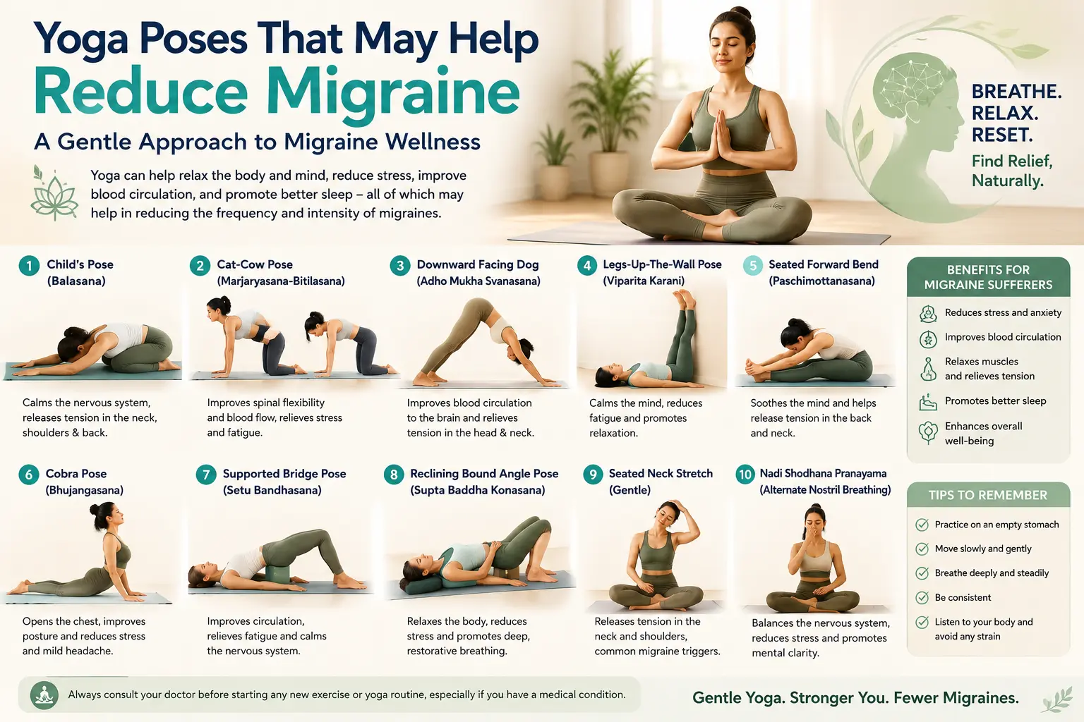 Yoga Poses That May Help Reduce Migraine A Gentle Approach to Migraine Wellness